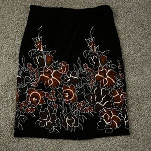 Floral pencil skirt